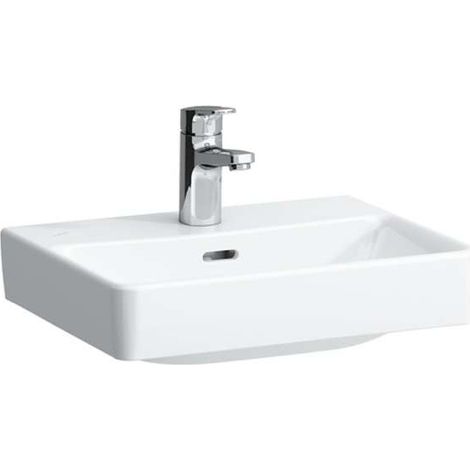 LAUFEN PRO S lavabo con enjuague manual, 1 agujero para grifo,