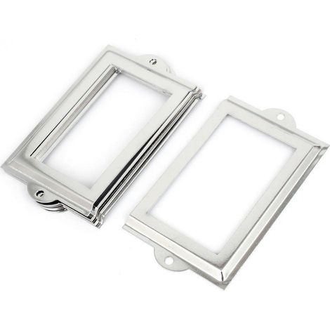 Namensschildhalter Metall 105x60mm Silber 8 Stück (1/3)