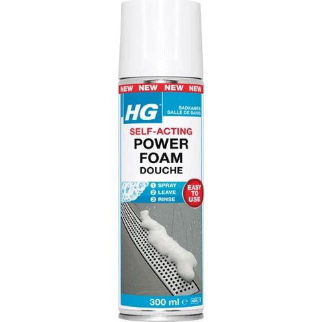 Power Foam douche - Mousse nettoyante super puissante pour l'évacuation de la douche - HG - 300 ml