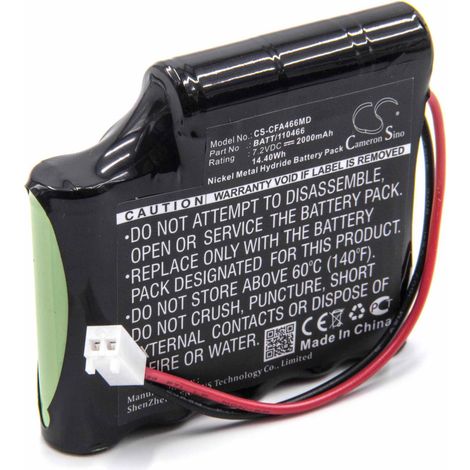 vhbw NiMH Akku 2000mAh (7.2V) kompatibel mit Medizin Technik, Muskelstimulator Globus Mystim Ersatz für BATT/110466, 120466. (1/2)