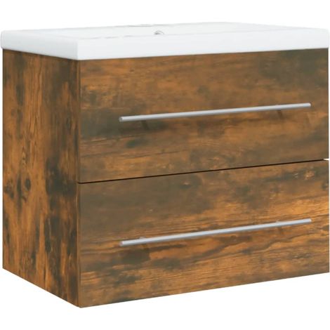 Maison Exclusive - Waschbeckenschrank mit Einbaubecken Räuchereic