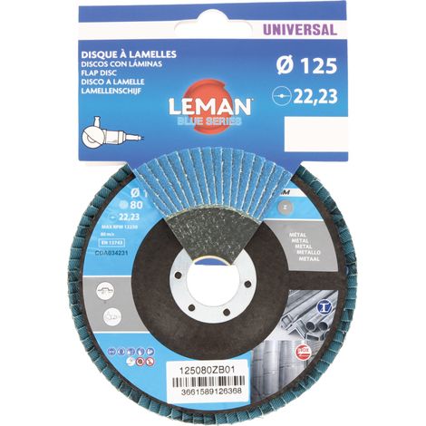 DISQUE A LAMELLES BOMBE D125 GRAIN 80 ZIRCONIUM - 125080ZB01 - LEMAN (1/4)