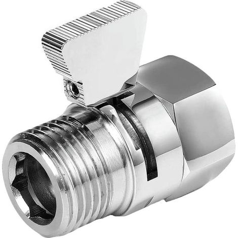 Stop Douche, Vanne d’Arrêt pour Pommeau de Douche Avec Interrupteu, Vanne d\\'Arrêt de Pommeau de Doucher, Valve de Pommeau de Douche, pour Pommes de Douche, Douchettes à Main, Bras de Douche (1/5)