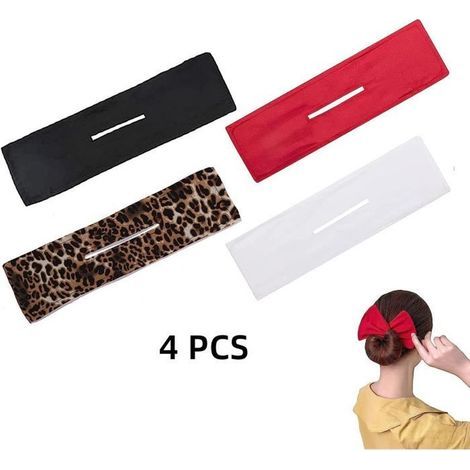 Bandeau Chignon,Deft Bun pour Cheveux,Francais Bandeau Cheveux Accessoire Chignon Magique Pour French Chignon,Réutilisable Chignon (1/4)