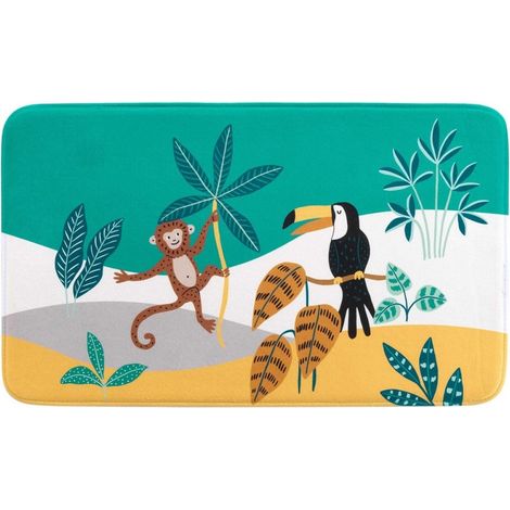 Tapis rectangle 45x75 velours Jungle Story (1/5)