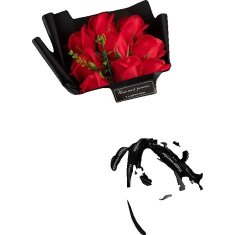 Künstlicher Blumenstrauß, Seifenrosen, Elegante Wohnkultur, Rot (1/2)