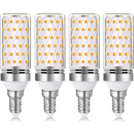 E14 16W LED-Lampe, warmweiß (3000K), 1600lm, entspricht einer 100W- oder 120W-Halogenlampe (E14), 230V Wechselstrom, nicht dimmbar, 4 Stück