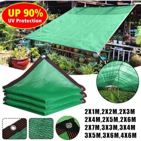 90 % Schattierungsnetz – Verschlüsselter grüner Sonnenschutz 2 x 1 m (1/5)
