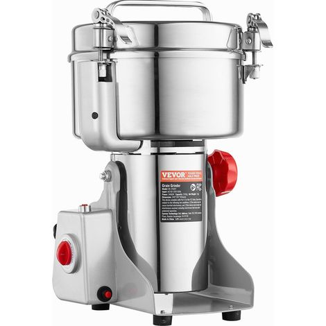 Moulin à grains électrique 3400W, broyeur acier inoxydable 2500g pour café, maïs et épices sèches Efficacité et performance (1/5)