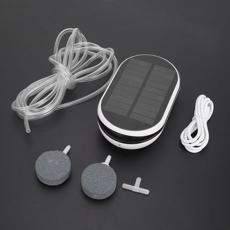 AP007 Pompe à air solaire portable à 3 niveaux, oxygénateur et aérateur pour aquariums/bassins à poissons (1/5)