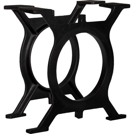 FIMEI Pied de table basse 2 pcs Cadre en O Fonte (1/5)