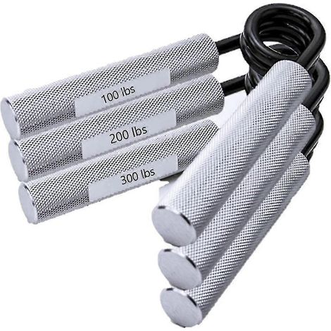 Ensemble de 3 appareils de renforcement de la force de préhension (45 kg, 90 kg, 135 kg) en métal pour le renforcement des poignets et des avant-bras (1/5)