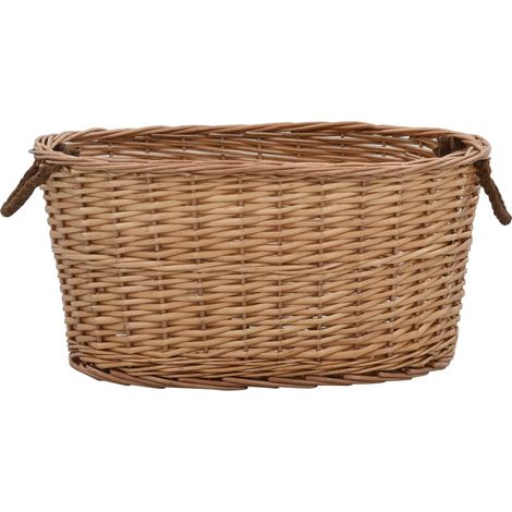 Maison Exclusive - Cesta per Legna con Maniglie 56x40x28 cm Salice Naturale