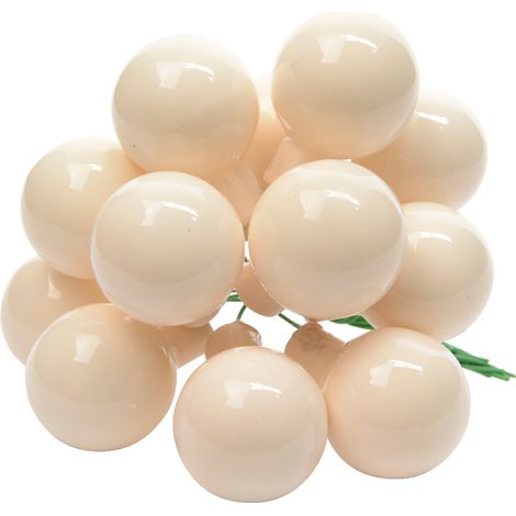 Grappolo decorativo di Natale binco lana ø2 cm (1/2)