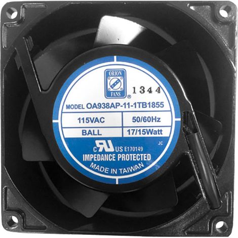 Ventilateur axial RS PRO 230 V c.a., 93.4m³/h, 92 x 92 x 38mm, 15W ( Prix pour 1 )