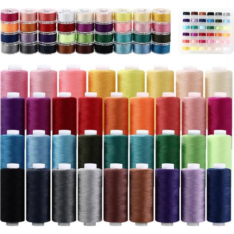 Sewing Thread Kit, 400 Yards of 36 Colours Thread Sewing Machine, Suitable for Sewing Machines and Everyday Use
