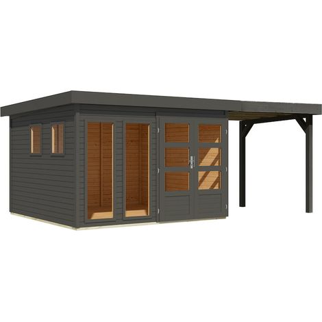 GH Lahar 6 302x306x216cm terragrau Anbaudach 2,40m