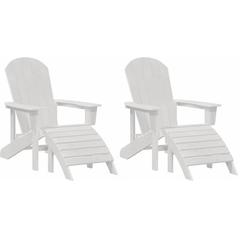 Maison Exclusive - Gartenstuhl 2 pcs Weiß 83 x 74 x 92 cm Polyeth
