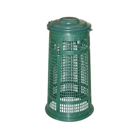 porte-sac perche avec couvercle 38x80 cm dA chets de couleur verte