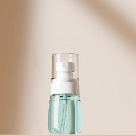 Blue spray bottle 3.5 x 3.5 x 9 cm, 1 empty 30 ml spray bottle for cleaning glasses, hair care, hand soap