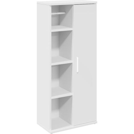 Maison Exclusive - Mueble de baño con portarrollos blanco 39x22x9