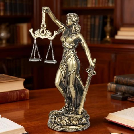 Statuette De La Justice - Sculpture en Résine Artisanale - Statue (1/4)