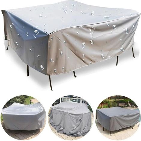 Rectangular protective cover for garden furniture, made of polyester, waterproof, dustproof, for garden chairs or tables (909040cm) (1/4)