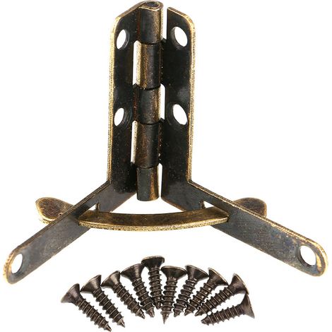 90°-Federgelenk für Schmuck-, Uhren-, Wein- und Deckelboxen aus Holz – 20er-Packung bronzefarbene Eckwinkel, kleine Schmuckschatulle (1/5)