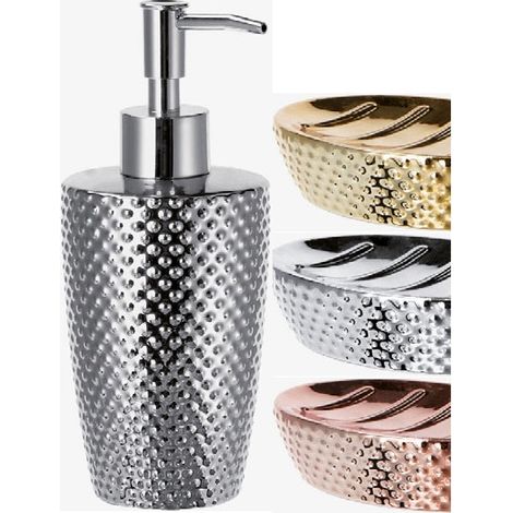 1 Pezzo Dispenser Sapone da Bagno Brillante in Ceramica 3 Colori (1/2)