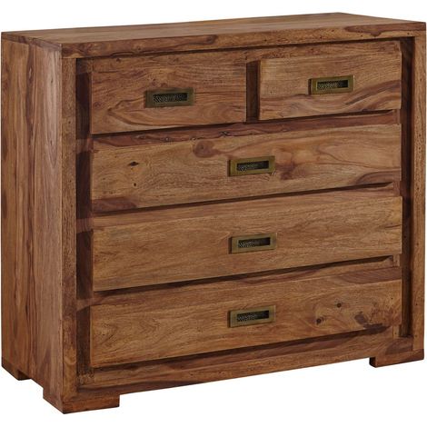 Kommode Sheesham 95x47x85  braun geölt NATURE BROWN 854