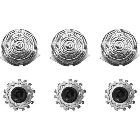 Lot de 3 têtes de rasoir de rechange HQ9 compatibles avec les lames de rasoir Philips HQ9100, HQ9140, HQ9160, HQ9170, HQ8240, HQ8140, PT920CC, PT925 et AT940. (1/5)