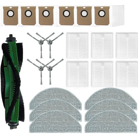 Accessoires et pièces détachées pour le modèle 7490 Ultimate Home X-Treme : brosse principale, filtre, lingette de nettoyage et sac à poussière. (1/5)