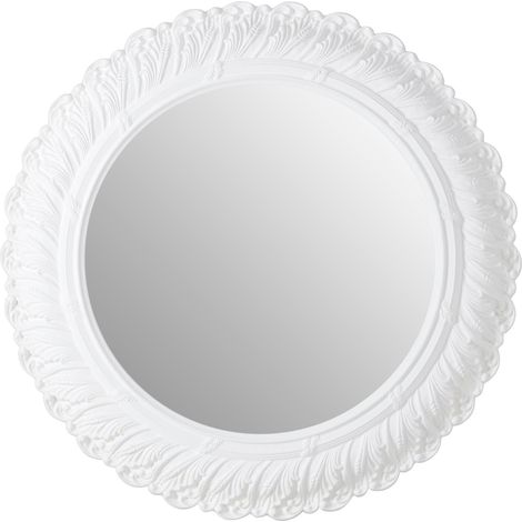 Premier Housewares Antique White Small Acanthus Leaf Wall Mirror