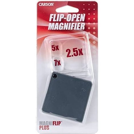 Carson MagniFlip Plus lente de aumento y lupa 7x Negro, Transparente (1/5)