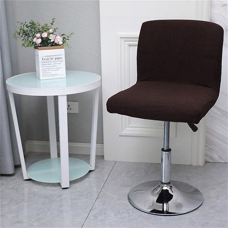 brun-1 Pices Lasticit Housse De Tabouret De Bar, Spandex Tissu Jacquard Housses De Chaise De Bar Doux Antidrapante Housse De Chaise Haute Amovible (1/5)