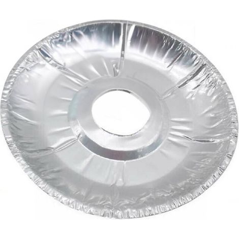Trade Shop - 60-teiliges Set Herdschutzfolien vor Schmutz und Fett, Aluminium, rund - (1/2)
