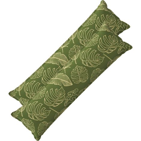 Kissenbezug 2 stk. HOUTEN Blattdesign 40 x 145 cm Polyester vidaXL
