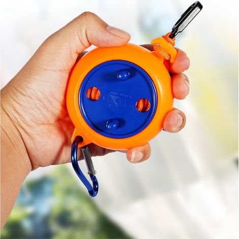 Tendedero retráctil portátil de 8 m para camping, para exteriores, con lazo de fijación estable y clip, para camping en interiores y exteriores. (1/5)