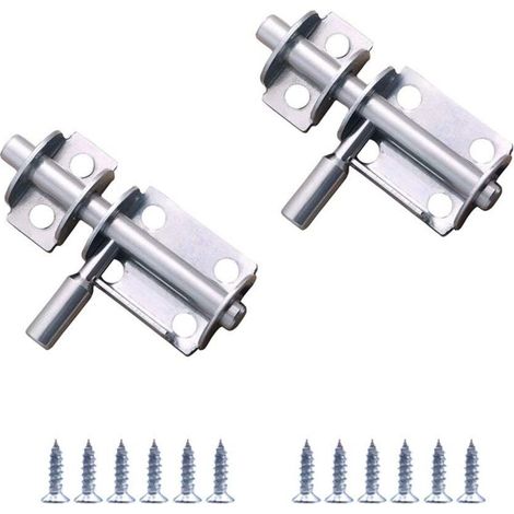 2Pcs Security Door Latches Stainless Steel Door Lock Latch Small Anti-theft Device For Sliding Doors Wooden Doors, Bathroom Doors, etc (1/5)