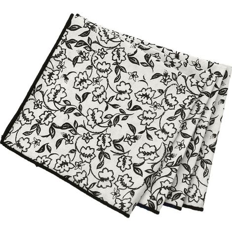 Lot de 4 serviettes de table en coton recyclé à motifs LINETTE (1/3)