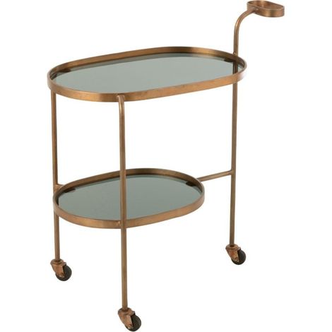 Desserte de Cuisine en Métal "2 Niveaux" 84cm Bronze (1/4)