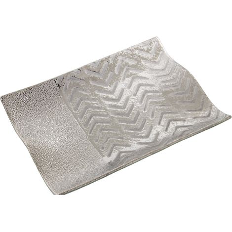 Center Rect Ceramic Silber 32,5x24x4cmpour Alle Stile, um dem Zuhause eine Note zu verleihen (1/3)