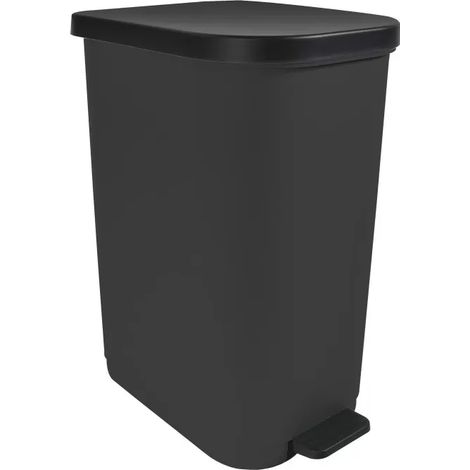 Poubelle en polypropylène recyclé 25 à 40l HARPER noire (1/5)