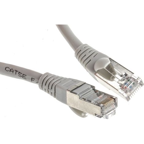 Câble Ethernet cat 5e Avec connecteur gaine PVC Gris / , F/UTP, 10m ( Prix pour 1 )
