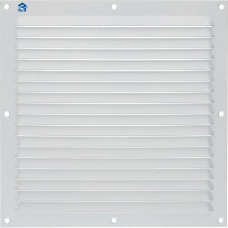 Grille à persienne 436 largeur 250mm hauteur 250mm époxy blanc RAL 9010 - RENSON - 8713
