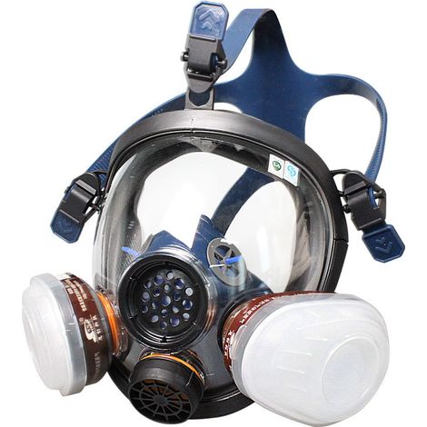 Masque à gaz plein visage avec filtre à air à charbon actif (1/5)