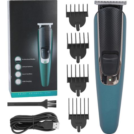 Tondeuse à cheveux rechargeable, machine de coupe pour salon et domicile avec peigne de limitation (1/5)