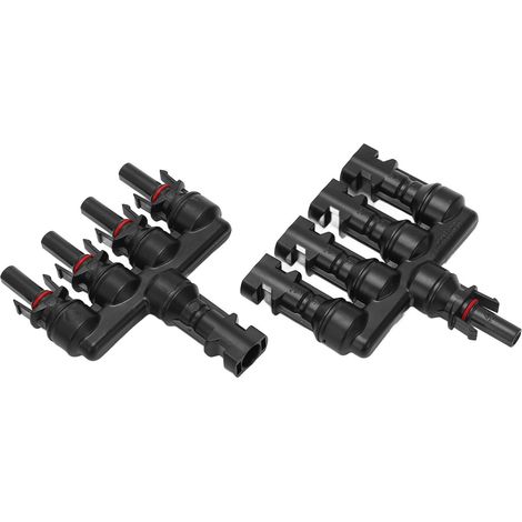4-in-1-Solarverbinder, 2er-Pack, Y-Verteiler (Stecker/Buchse), 1500-V-Photovoltaik-Anschlussstück (1/5)