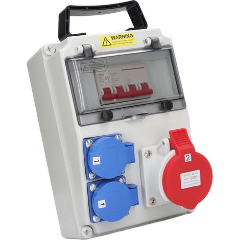 Stromverteiler AC 200–250 V, Universalsteckdose AC 220–380 V, 240–415 V CEE-Steckdose mit Sicherung (1/5)