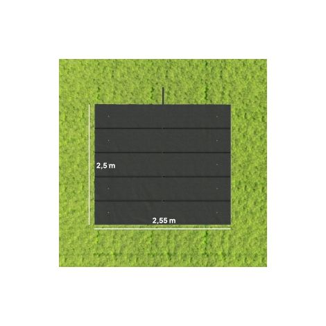 Toile de rechange gris foncé pour pergola 2,5 x 2,55 m avec trous de drainage et protection solaire pour jardin et terrasse (1/5)